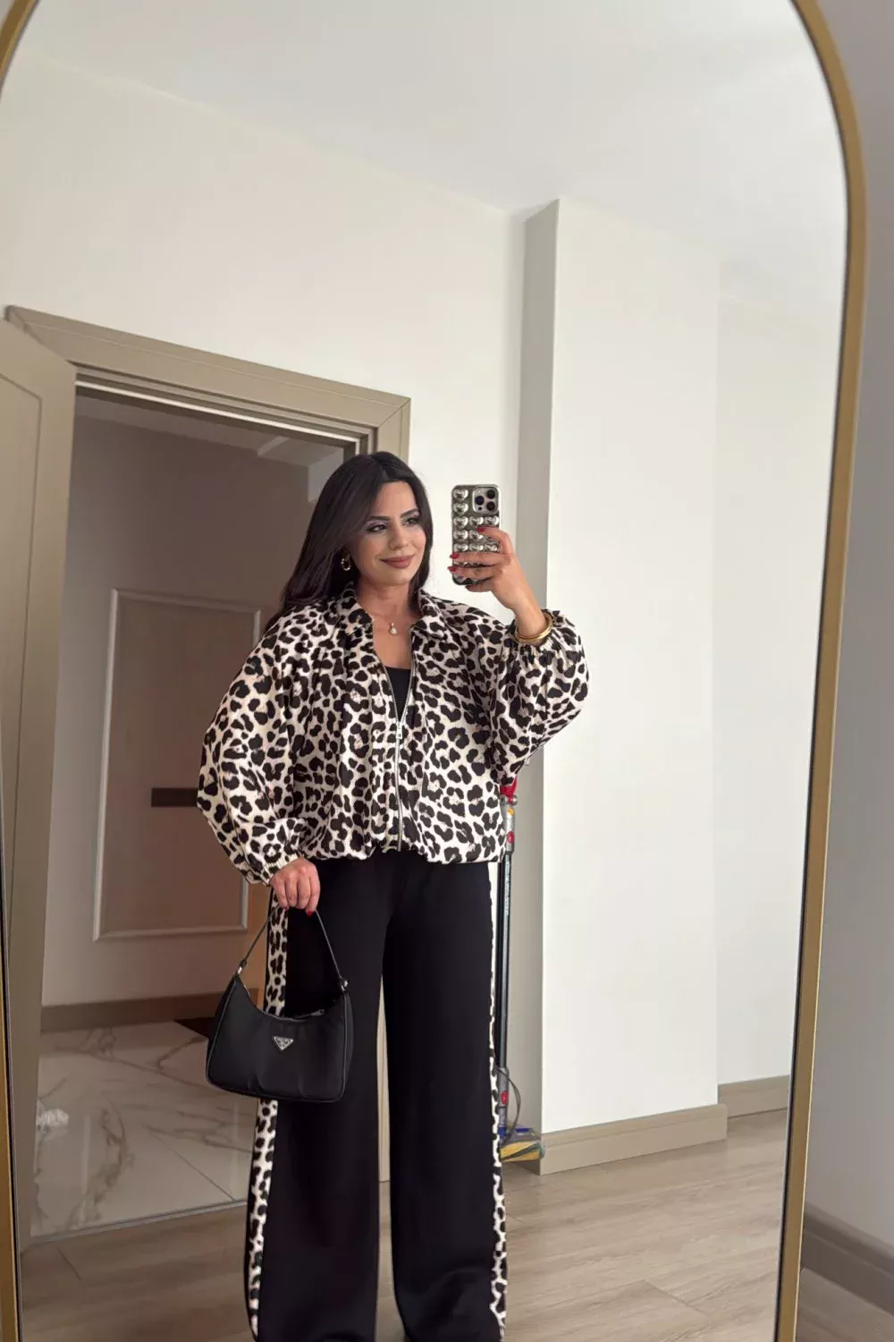 ZARA SATEN LEOPAR İKİLİ TAKIM