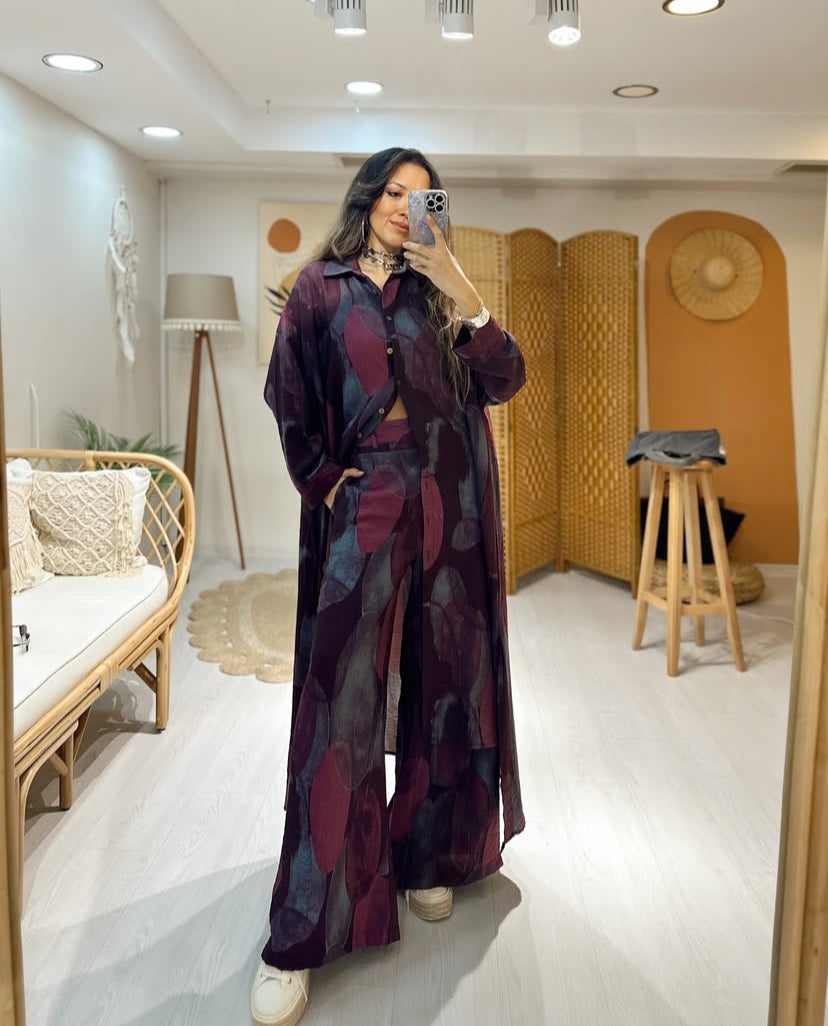 Kimono Premium Bordo Takım
