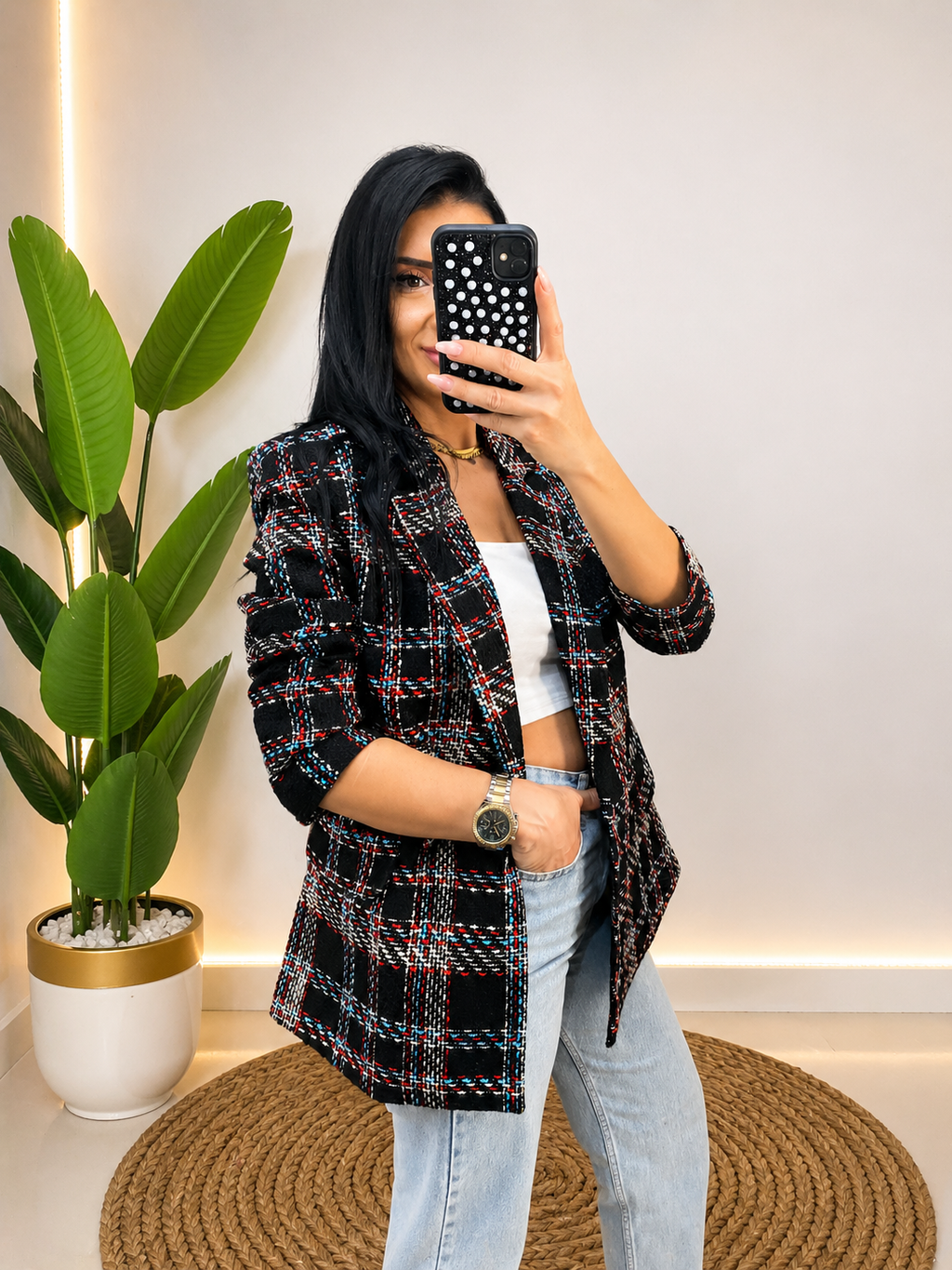 BLAZER EKOSE CEKET
