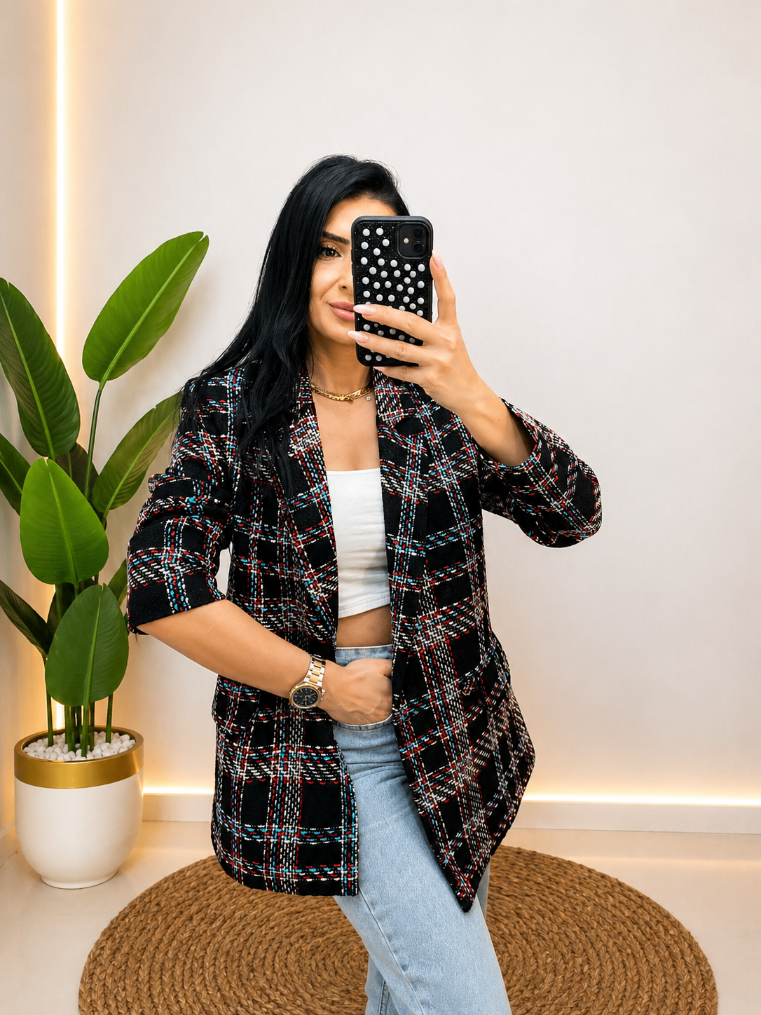 BLAZER EKOSE CEKET