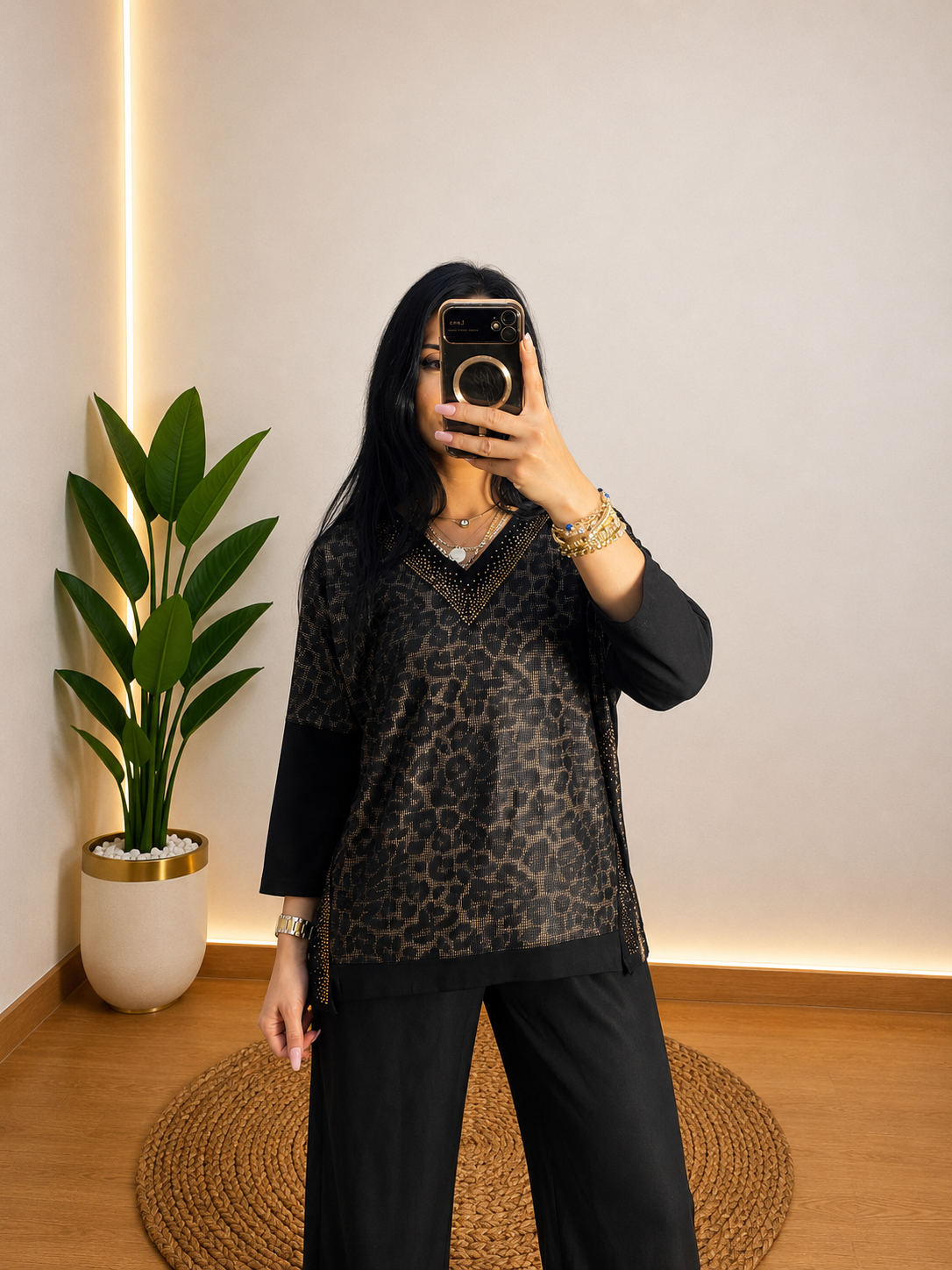LEOPAR TAŞ BLUZ
