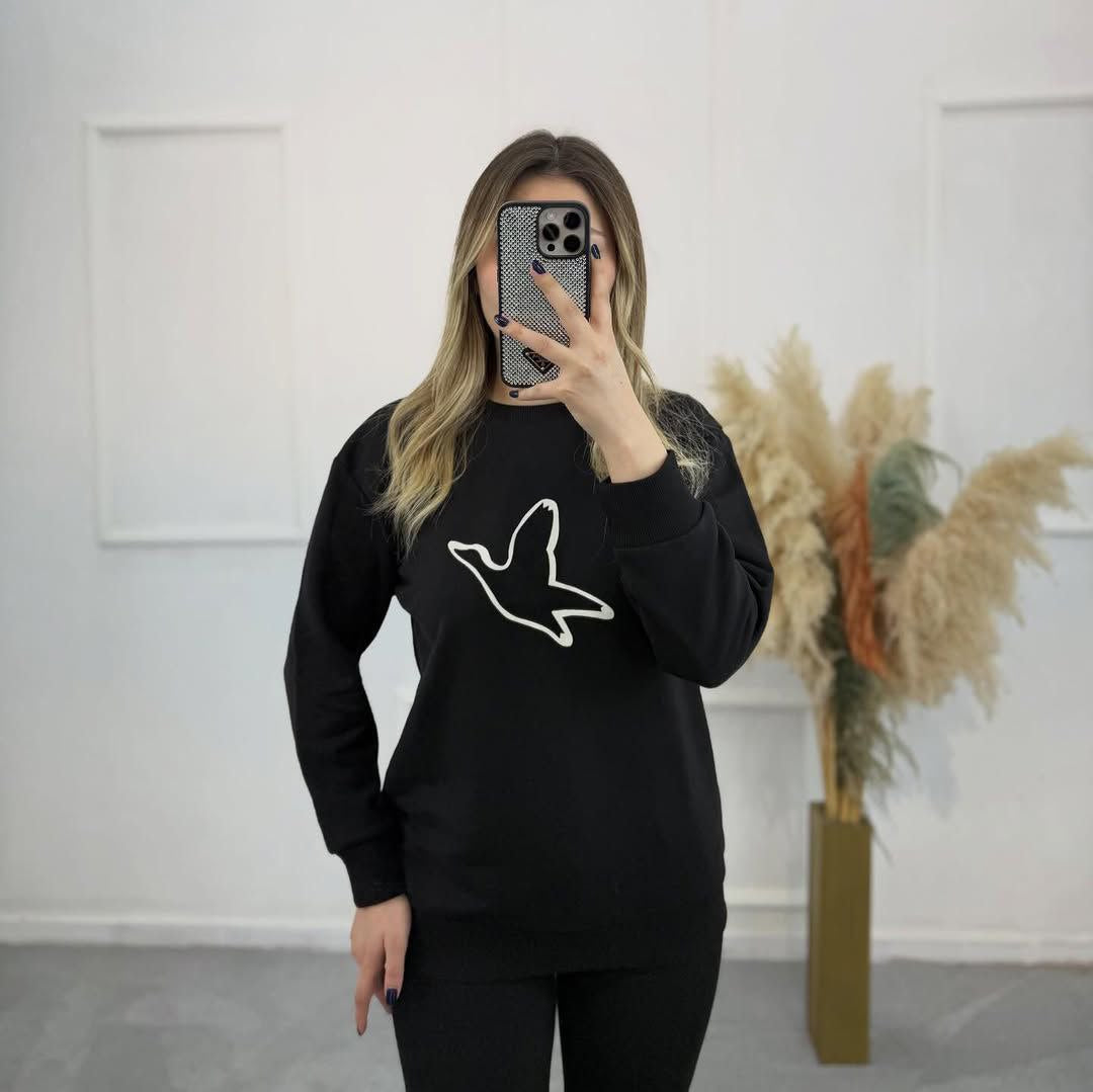 Bymn Sweat Taş İşlemeli