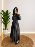 KAHVE MİDİ PREMIUM ELBİSE
